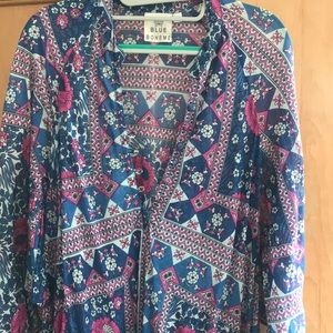 Blue Boheme long floral dress